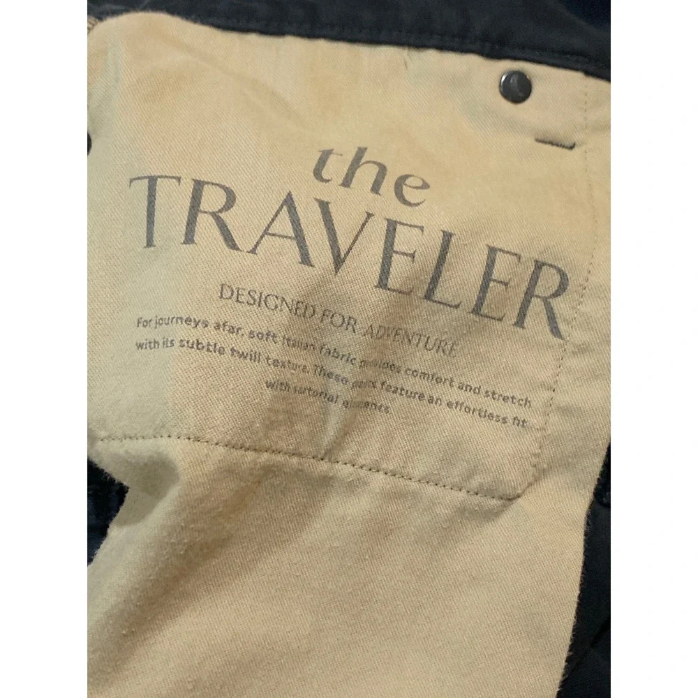 Banana Republic Traveler Slim Twill Pants Black Mens 36x32 744271-25